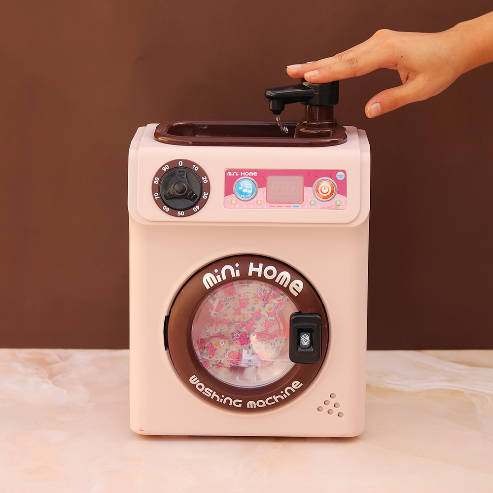 Battery Operated Household Washing Machine with Functional Tap and Rotating Drum