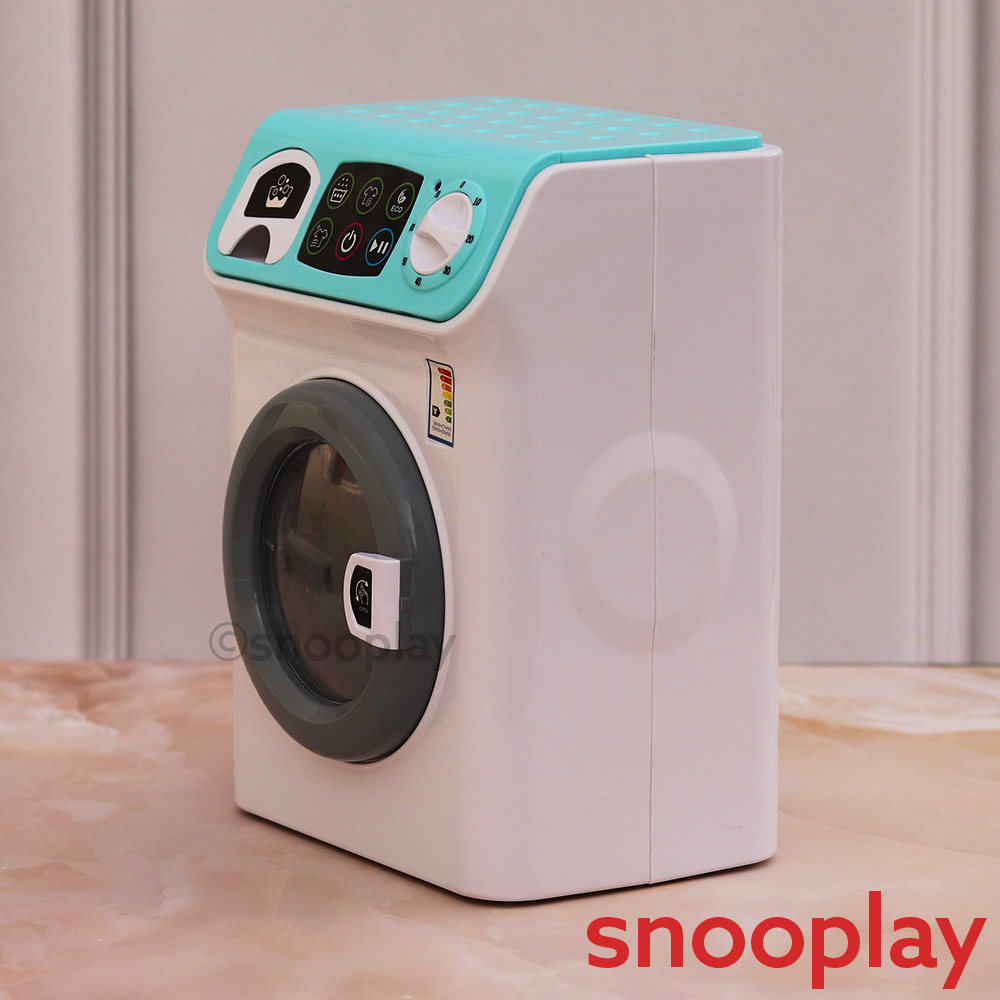 Battery Operated Simulated Washing Machine with Rotating Drum