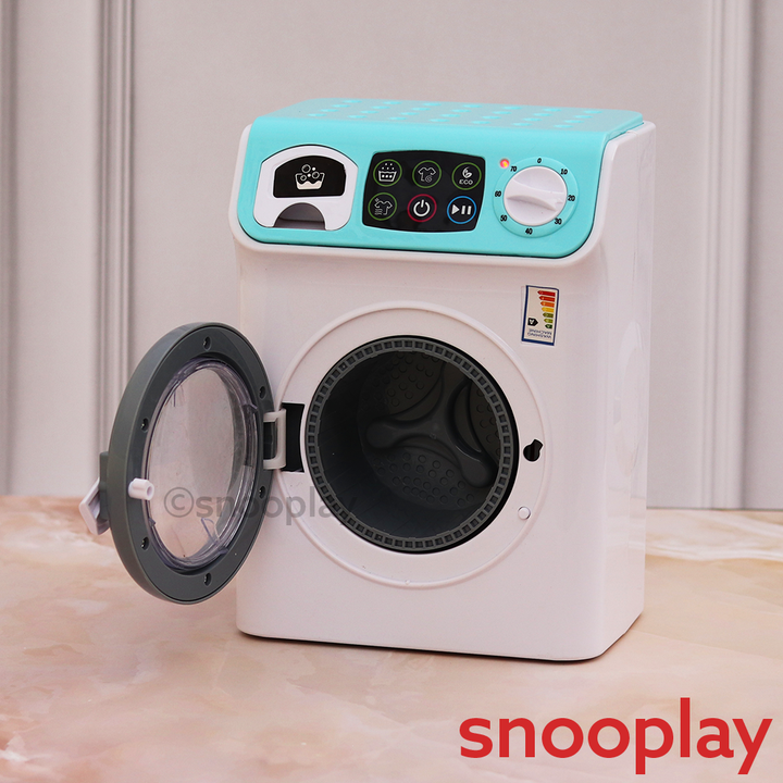 Battery Operated Simulated Washing Machine with Rotating Drum