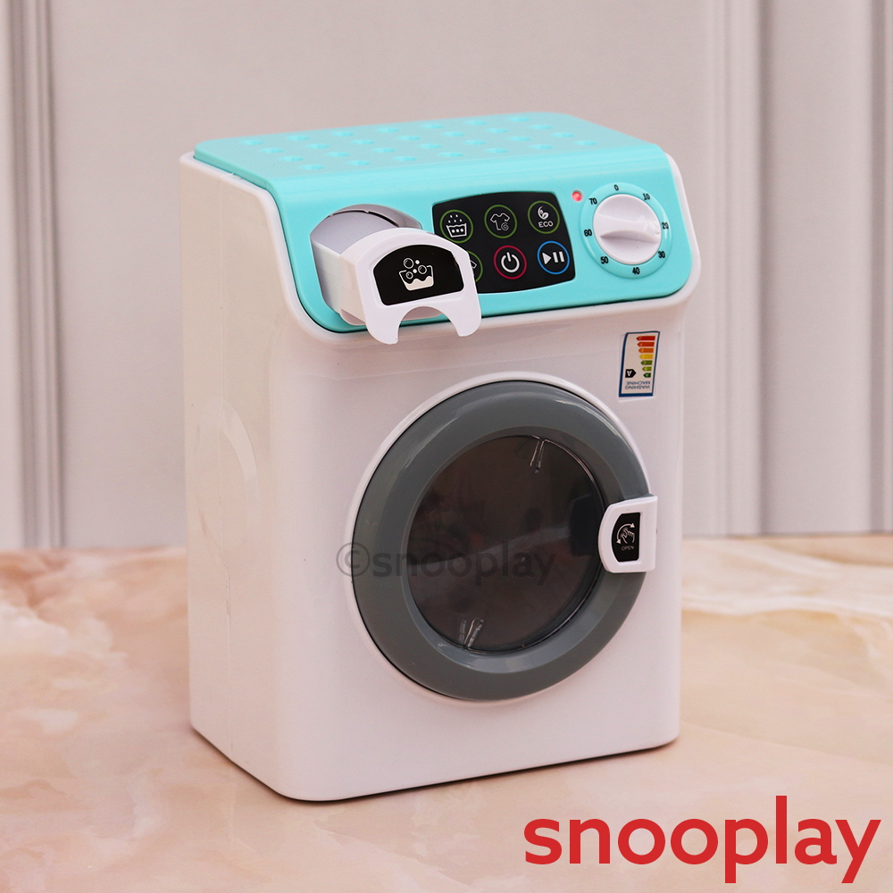 Battery Operated Simulated Washing Machine with Rotating Drum