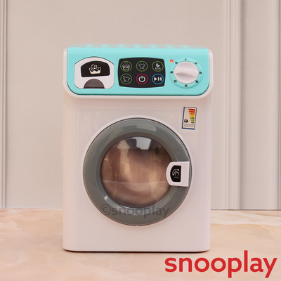 Battery Operated Simulated Washing Machine with Rotating Drum