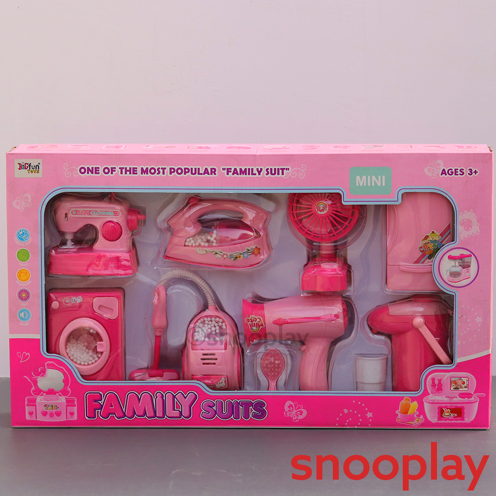 Big Fun Toy Set of 8 Battery Operated Family Suits Home Appliances (3-8 Years)