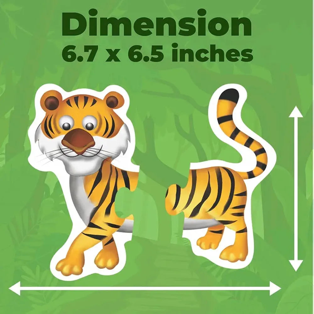 Toykraft My First Jungle Animal 2-Piece Floor Puzzles – Chunky, Educational Toddler Puzzles