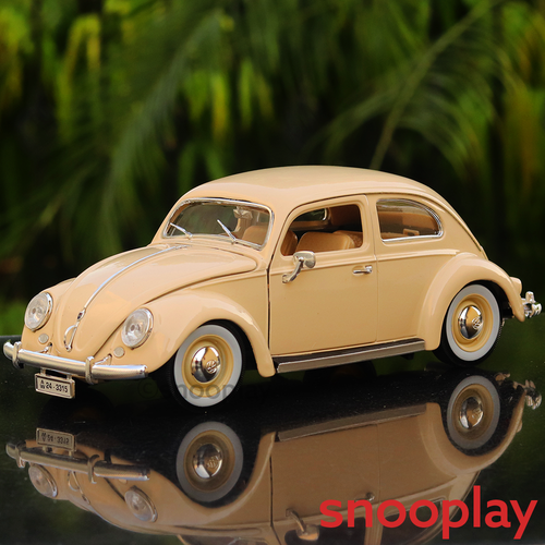 Bburago Original 1955 Volkswagen Kafer Beetle Licensed Diecast Car | 1:18 Scale (14 Years till Grown Ups) | Assorted Colors