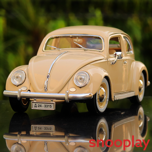 Bburago Original 1955 Volkswagen Kafer Beetle Licensed Diecast Car | 1:18 Scale (14 Years till Grown Ups) | Assorted Colors
