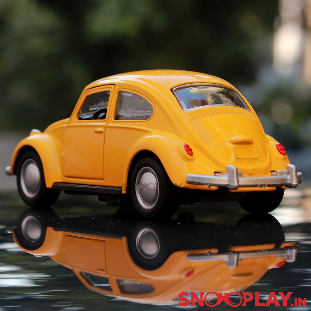 Vintage Diecast Car Scale Model resembling Volkswagen Beetle - Yellow | Minor Defect Sale | COD Not Available