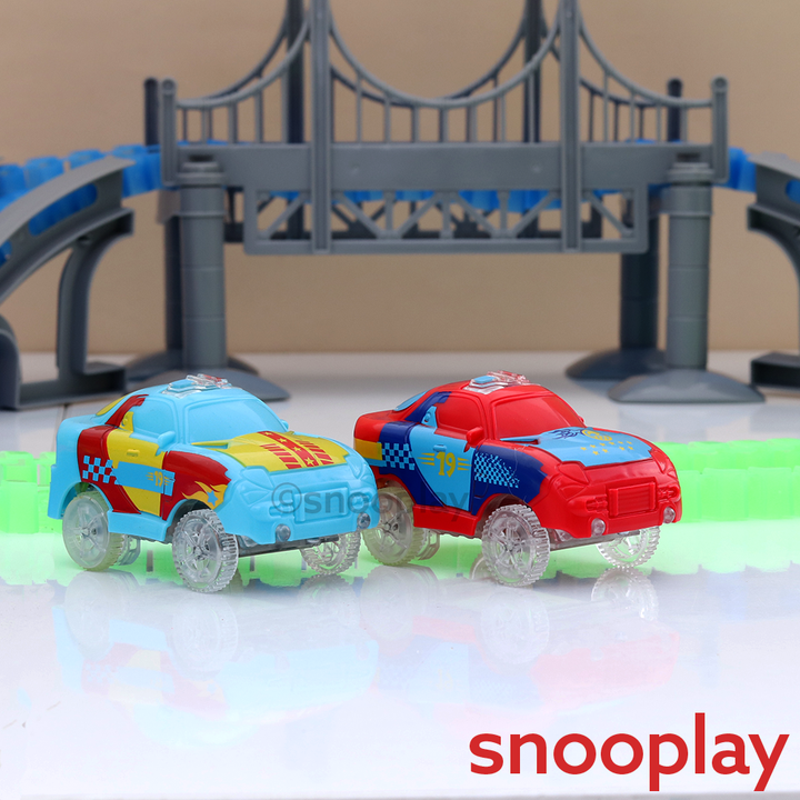 Rowan 400 Pieces Bendable Car Track Set - Build & Go Dynamic Racing Fun (3-8 Years)