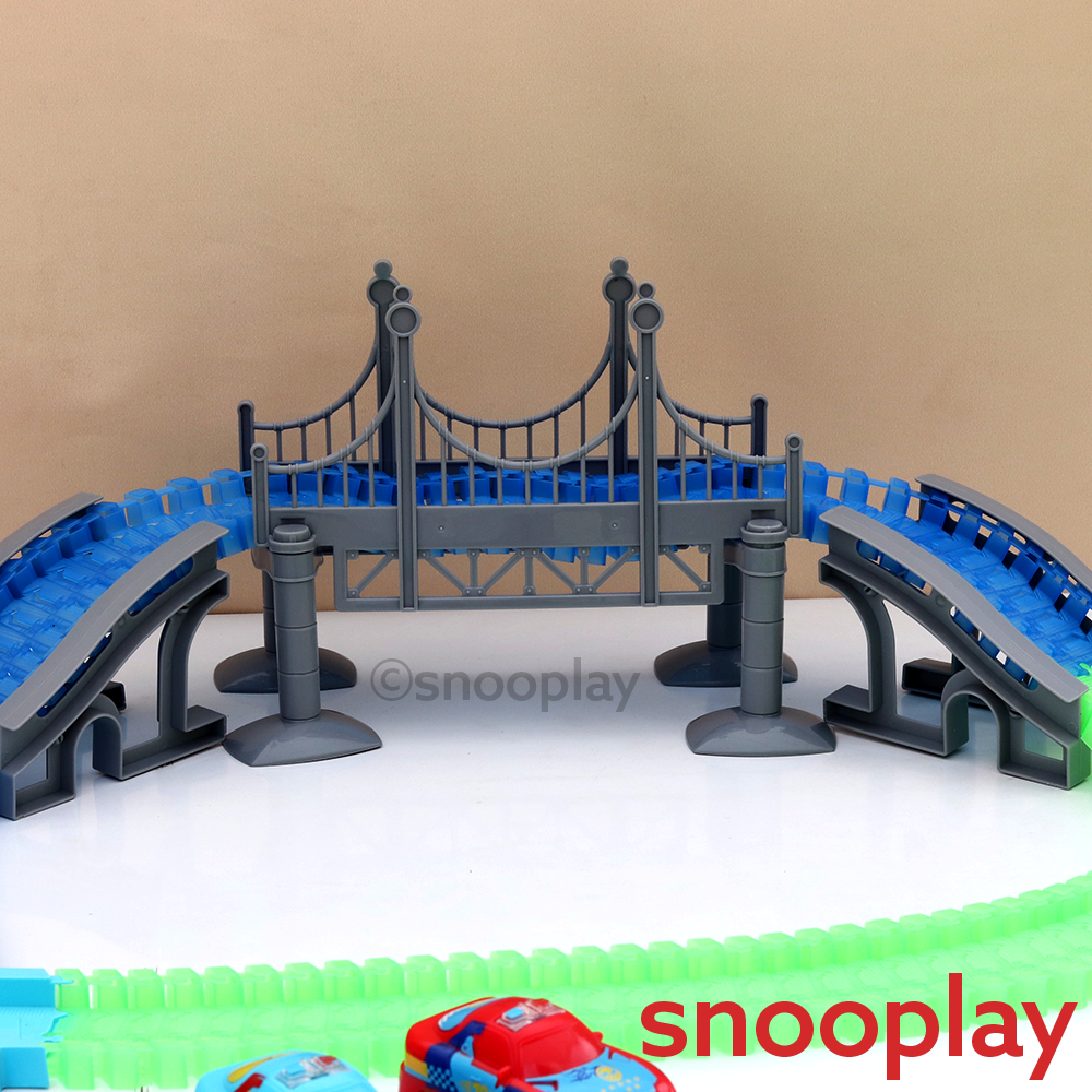 Rowan 400 Pieces Bendable Car Track Set - Build & Go Dynamic Racing Fun (3-8 Years)