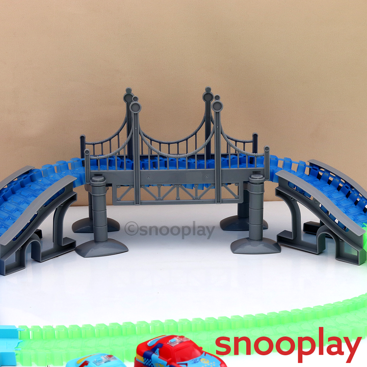 Rowan 400 Pieces Bendable Car Track Set - Build & Go Dynamic Racing Fun (3-8 Years)