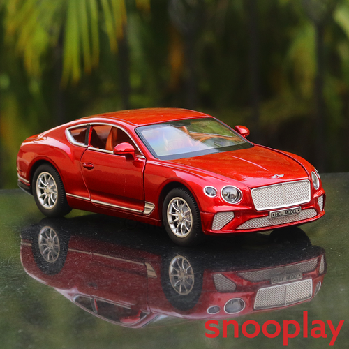 Resembling Bentley Diecast Pullback Car 2405 | 1:22 Scale | Assorted Colors (3 Years till Grown Ups)