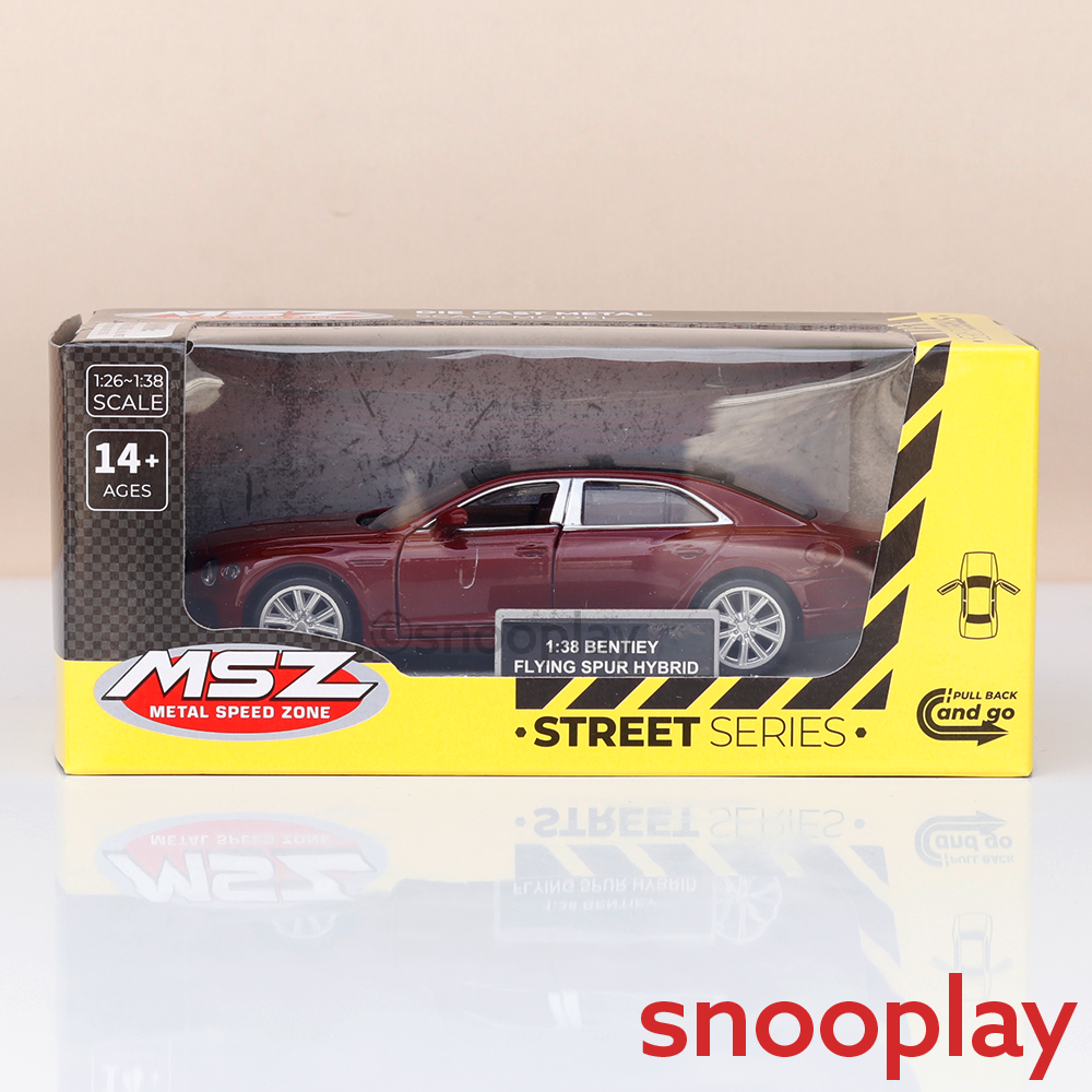 Metal Speed Zone Original Bentley Flying Spur Hybrid Licensed Diecast Car with Openable Doors | 1:38 Scale (14 Years till Grown Ups) | Assorted Colors