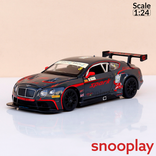 Metal Speed Zone Original Bentley Continental GT3 Concept Licensed Diecast Car with Openable Parts | 1:24 Scale (14 Years till Grown Ups)
