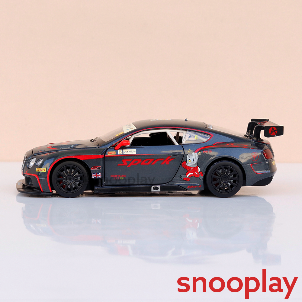 Metal Speed Zone Original Bentley Continental GT3 Concept Licensed Diecast Car with Openable Parts | 1:24 Scale (14 Years till Grown Ups)