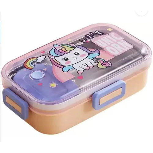 CuddleNest 2 Compartments Stainless Steel Lunch Box | 700ml + 100ml Soup Bowl