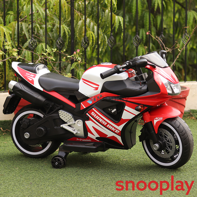 V10 Ride-on Rechargeable Battery Operated Bike with Bluetooth Function (Red) | COD not Available