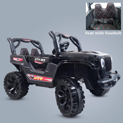 Ride-on Battery Operated and Remote Controlled Balck Jeep Car | 2 Modes | COD not Available