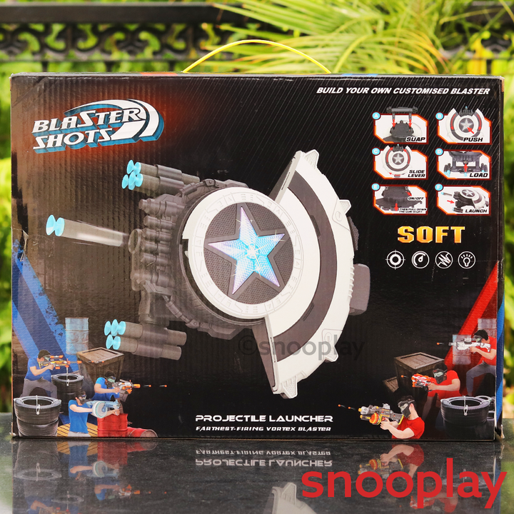 Shield Blaster Shots Projectile Launcher with 6 Darts