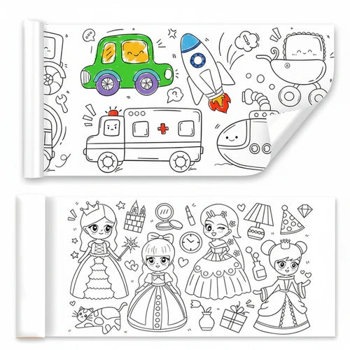 Kidology Set of 2 Drawing Book Coloring Paper Roll