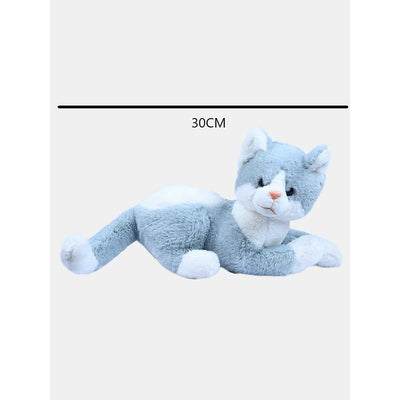 Blue Suzy Cat Soft Toy | Length - 30 cm