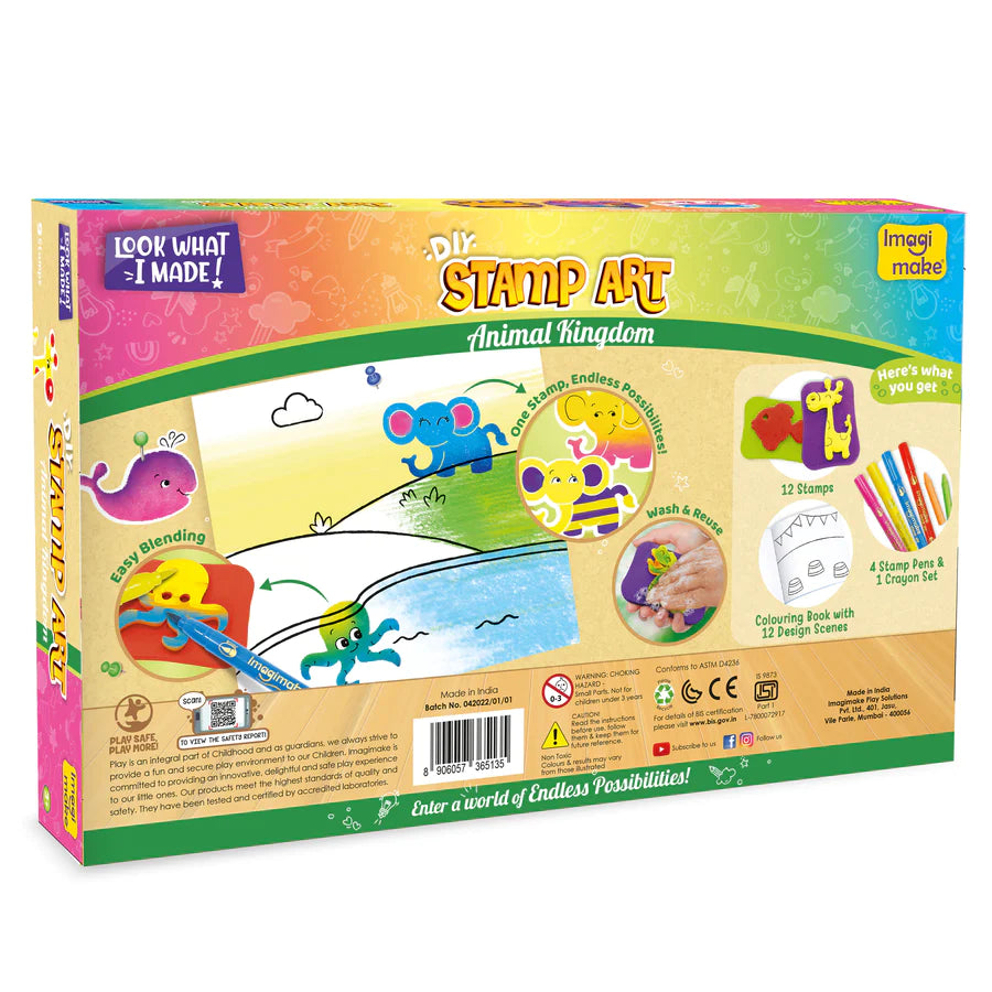 Animal Kingdom Theme Stamp Art Kit (3-8 Years)