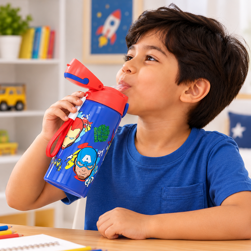 Licensed Marvel Avengers Hulk Sipper Bottle for Kids | Stylish & Portable Drinking Bottle - Blue