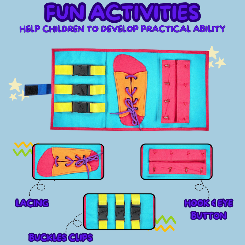Photo inspiration: Visual Reference: Buy Montessori Life Skills Board Buckling Lacing Sensory Toy 2