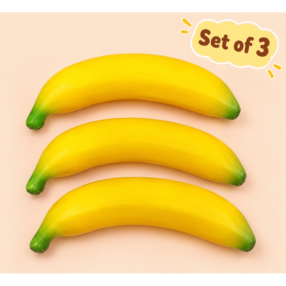 Set of 3 Squeezy Banana Toys for Kids | Fun Kanjak Gift
