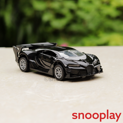 Diecast Resembling Bugatti Pull Back Car | 1:32 Scale Model | Assorted Colors