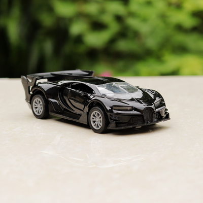 Diecast Resembling Bugatti Pull Back Car | 1:32 Scale Model | Assorted Colors