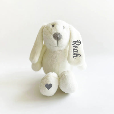 Personalised Name Bunny Soft Toy - Grey (COD Not Available)