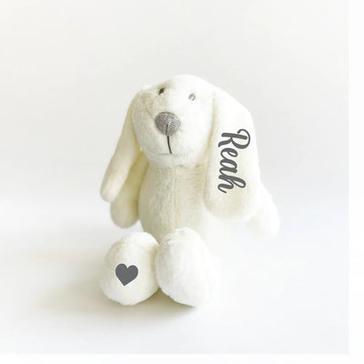 Personalised Name Bunny Soft Toy - Grey (COD Not Available)