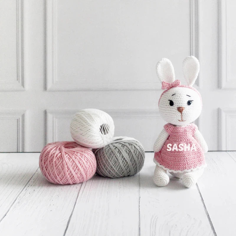 Personalised Bailey the Bunny - Crochet Toys - With Name Personalization (COD Not Available)