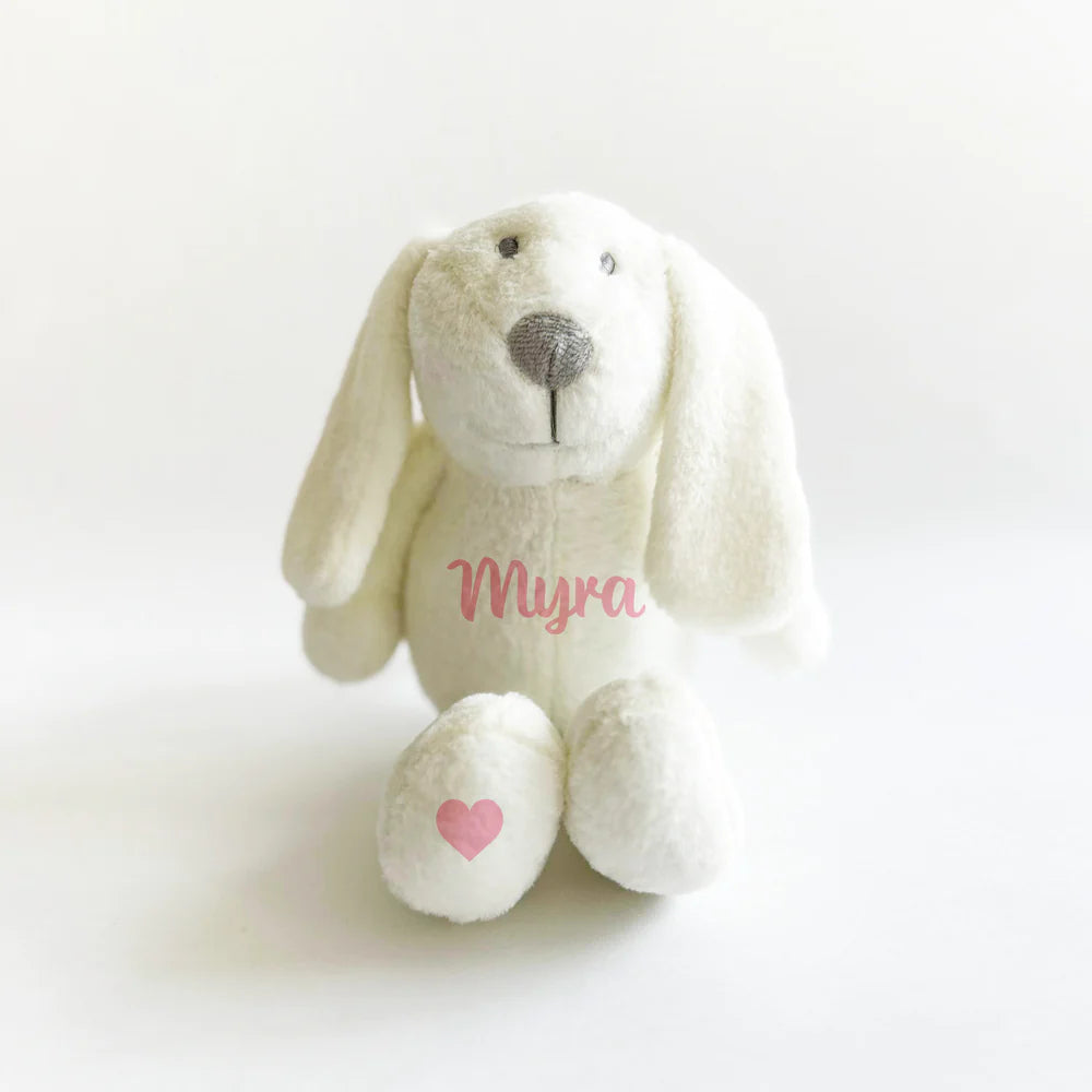 Personalised Name Bunny Soft Toy  - Pink Belly (COD Not Available)