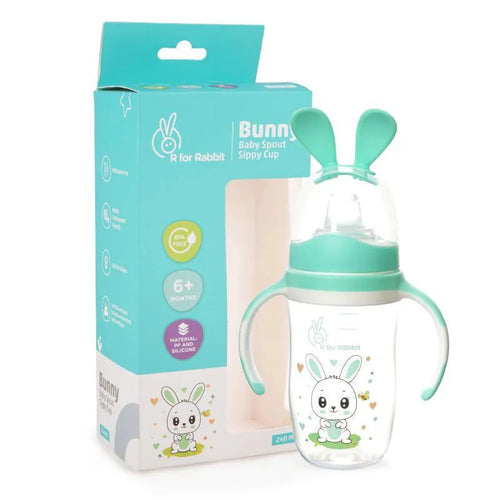 R for Rabbit Bunny Baby Spout Sippy Cup - 240ml with Soft Silicon Spout