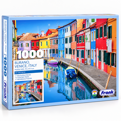 Frank Burano, Venice, Italy 1000-Piece Jigsaw Puzzle | Scenic Cityscape Puzzle