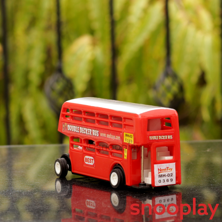 Double Decker Pull Back Toy Bus