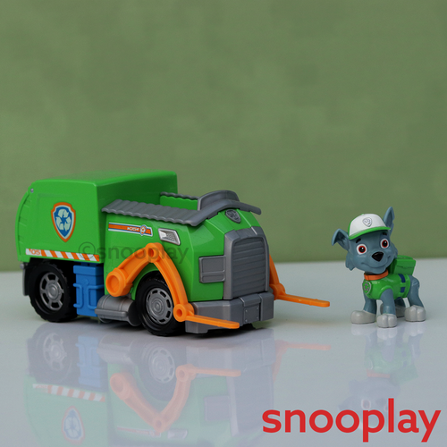 Win Magic Original Paw Patrol Rocky Recycle Truck with Collectible Figure (3-10 Years)