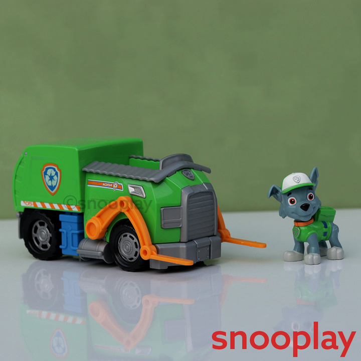 Win Magic Original Paw Patrol Rocky Recycle Truck with Collectible Figure (3-10 Years)