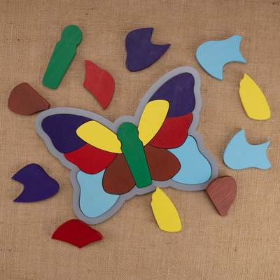 Fluttering Fun: Butterfly Wooden Puzzle