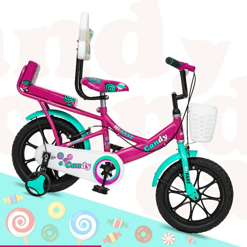 14 inch Sports Kids Cycle with Training Wheels (Pink) - COD Not Available