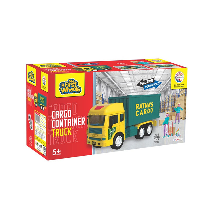 Friction Powered Realistic Cargo Container Truck Toy