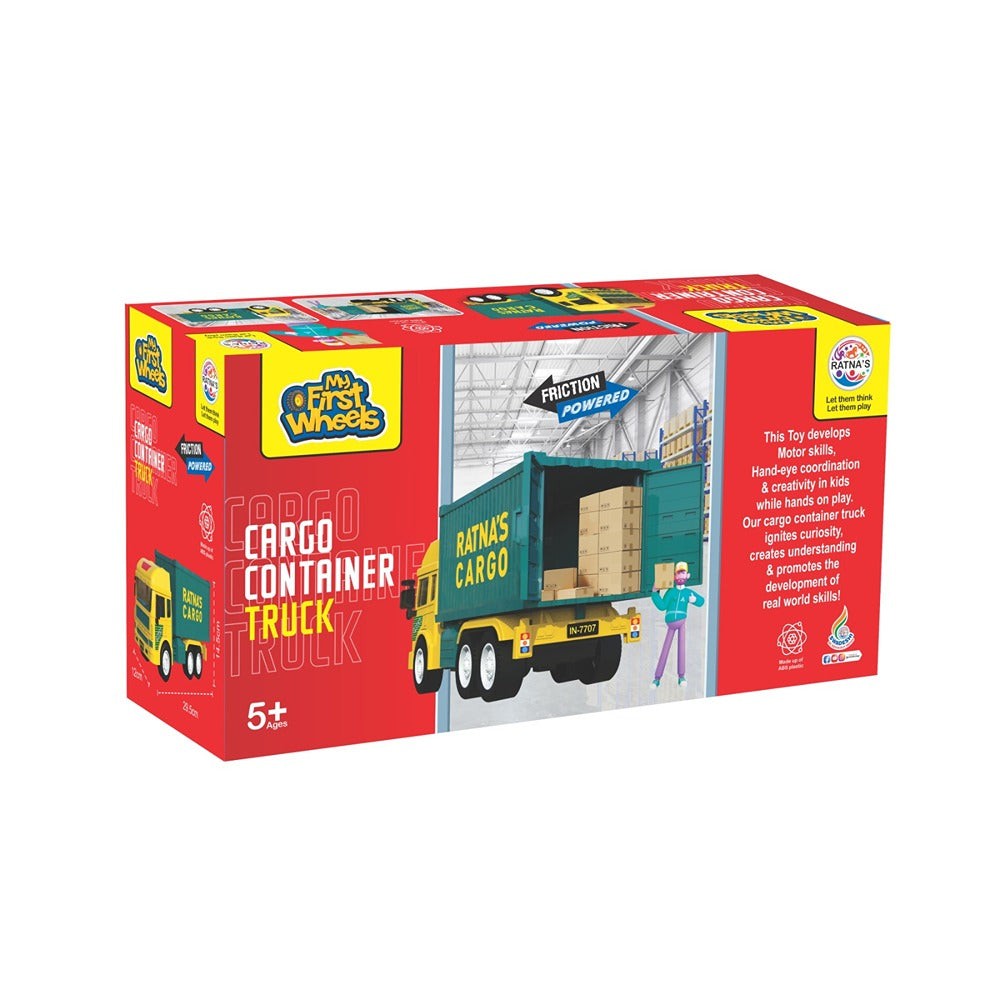 Friction Powered Realistic Cargo Container Truck Toy