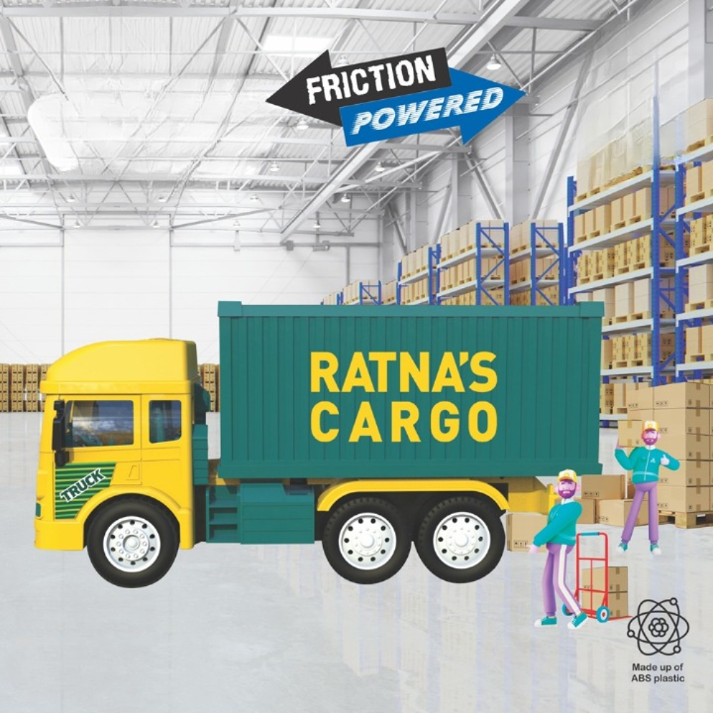 Friction Powered Realistic Cargo Container Truck Toy