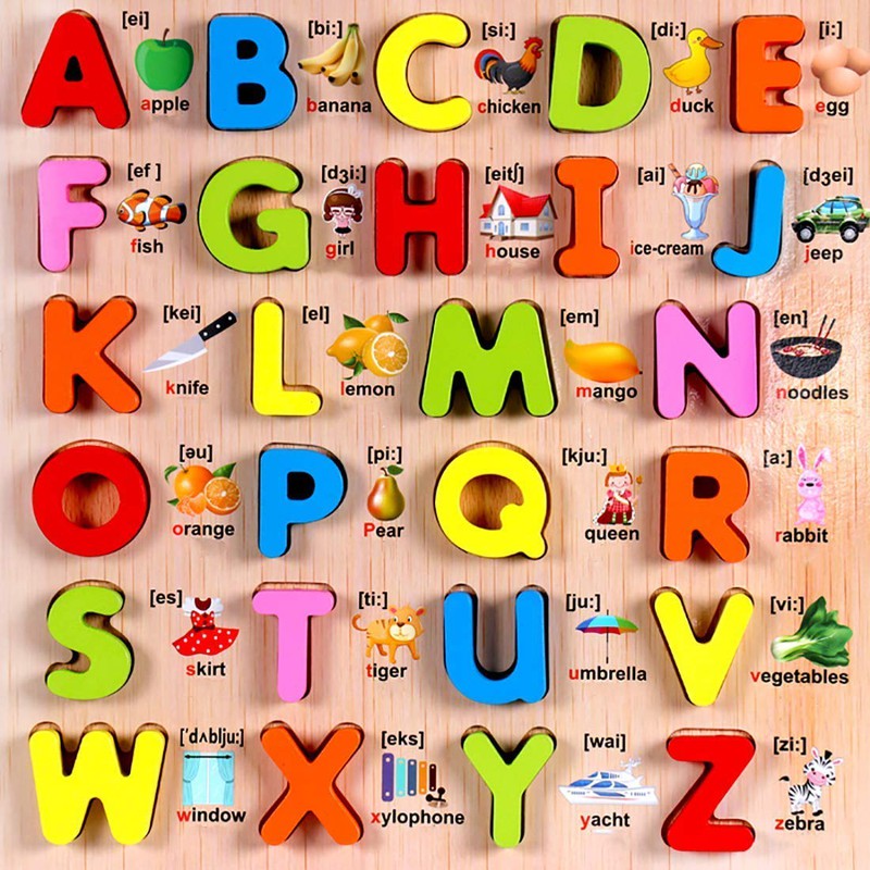 3D Wooden Capital Alphabet Puzzles