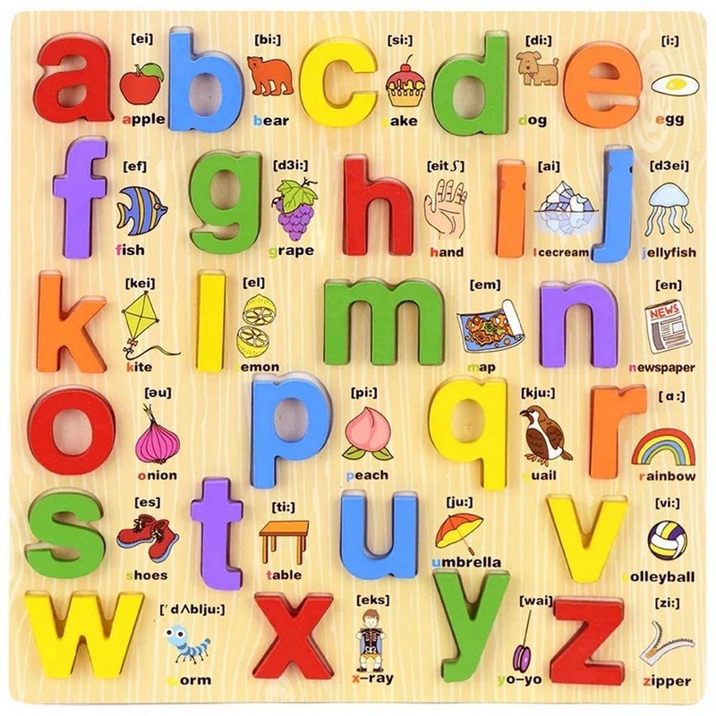 3D Wooden Small Alphabet Puzzle