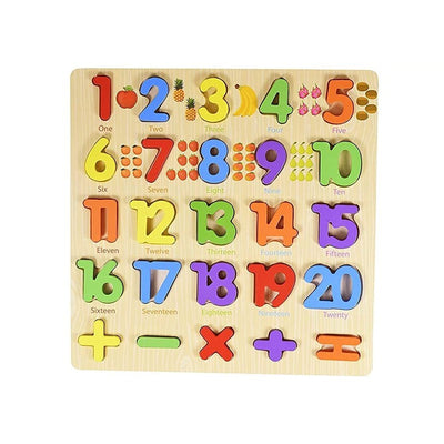 Wooden Counting Numbers Puzzle Toy for Kids