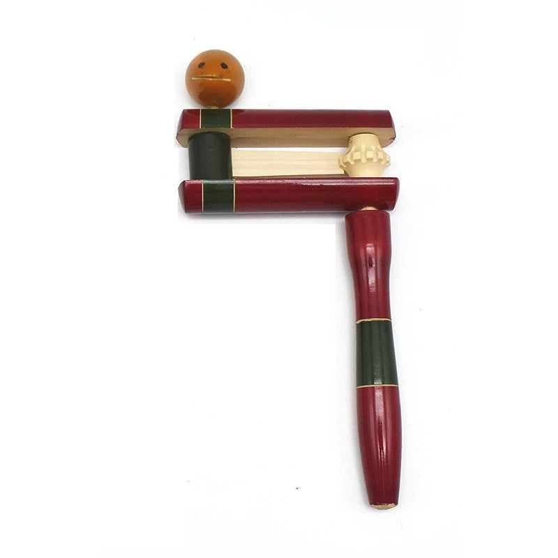 Noisy Ratchet Wooden Rattle Toy for Toddlers