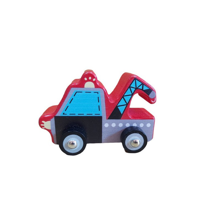 Wooden Pull/Push Along Toy Car for Kids (Towing Truck)