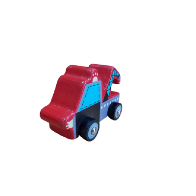 Wooden Pull/Push Along Toy Car for Kids (Towing Truck)