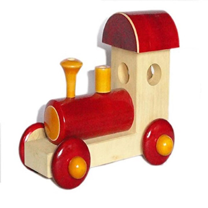 Wooden Rail Steam Engine Vintage Toy